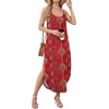 image:imageWIHOLL Womens Maxi Dresses for Women Casual Long Summer Sun Dresses 2026 Spaghetti Strap Hawaiian Vacation Outfits for WomenFloral Boho 4