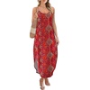 image:imageWIHOLL Womens Maxi Dresses for Women Casual Long Summer Sun Dresses 2026 Spaghetti Strap Hawaiian Vacation Outfits for WomenFloral Boho 4