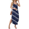 image:imageWIHOLL Womens Maxi Dresses for Women Casual Long Summer Sun Dresses 2026 Spaghetti Strap Hawaiian Vacation Outfits for WomenFloral Boho 5