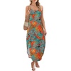 image:imageWIHOLL Womens Maxi Dresses for Women Casual Long Summer Sun Dresses 2026 Spaghetti Strap Hawaiian Vacation Outfits for WomenFloral Coconut Leaves