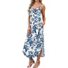 image:imageWIHOLL Womens Maxi Dresses for Women Casual Long Summer Sun Dresses 2026 Spaghetti Strap Hawaiian Vacation Outfits for WomenFloral Ethnic