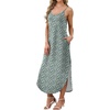 image:imageWIHOLL Womens Maxi Dresses for Women Casual Long Summer Sun Dresses 2026 Spaghetti Strap Hawaiian Vacation Outfits for WomenFloral Green White Print