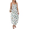 image:imageWIHOLL Womens Maxi Dresses for Women Casual Long Summer Sun Dresses 2026 Spaghetti Strap Hawaiian Vacation Outfits for WomenFloral Multi Leaf