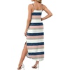 image:imageWIHOLL Womens Maxi Dresses for Women Casual Long Summer Sun Dresses 2026 Spaghetti Strap Hawaiian Vacation Outfits for WomenFloral Striped