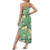 image:imageWIHOLL Womens Maxi Dresses for Women Casual Long Summer Sun Dresses 2026 Spaghetti Strap Hawaiian Vacation Outfits for WomenFloral Yellow Rose