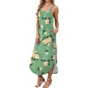 image:imageWIHOLL Womens Maxi Dresses for Women Casual Long Summer Sun Dresses 2026 Spaghetti Strap Hawaiian Vacation Outfits for WomenFloral Yellow Rose