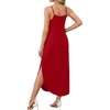 image:imageWIHOLL Womens Maxi Dresses for Women Casual Long Summer Sun Dresses 2026 Spaghetti Strap Hawaiian Vacation Outfits for WomenPlain Red