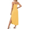 image:imageWIHOLL Womens Maxi Dresses for Women Casual Long Summer Sun Dresses 2026 Spaghetti Strap Hawaiian Vacation Outfits for WomenPlain Yellow