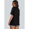 image:imageWIHOLL Womens Oversized Tshirts Summer Tops 2025 Short Sleeve V Neck Shirts Outfits Plus Size Clothes1black