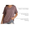 image:imageWIHOLL Womens Oversized Tshirts Summer Tops 2025 Short Sleeve V Neck Shirts Outfits Plus Size Clothes1brown Coffee