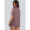 image:imageWIHOLL Womens Oversized Tshirts Summer Tops 2025 Short Sleeve V Neck Shirts Outfits Plus Size Clothes1brown Coffee