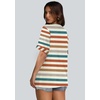 image:imageWIHOLL Womens Oversized Tshirts Summer Tops 2025 Short Sleeve V Neck Shirts Outfits Plus Size Clothes2orange Stripes