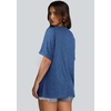 image:imageWIHOLL Womens Oversized Tshirts Summer Tops 2025 Short Sleeve V Neck Shirts Outfits Plus Size ClothesBlue