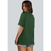 image:imageWIHOLL Womens Oversized Tshirts Summer Tops 2025 Short Sleeve V Neck Shirts Outfits Plus Size ClothesGreen