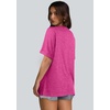image:imageWIHOLL Womens Oversized Tshirts Summer Tops 2025 Short Sleeve V Neck Shirts Outfits Plus Size ClothesHot Pink