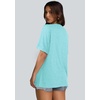image:imageWIHOLL Womens Oversized Tshirts Summer Tops 2025 Short Sleeve V Neck Shirts Outfits Plus Size ClothesLake Green