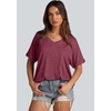 image:imageWIHOLL Womens Oversized Tshirts Summer Tops 2025 Short Sleeve V Neck Shirts Outfits Plus Size ClothesPurple