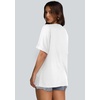 image:imageWIHOLL Womens Oversized Tshirts Summer Tops 2025 Short Sleeve V Neck Shirts Outfits Plus Size ClothesWhite