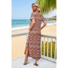 image:imageWIHOLL Womens Summer Short Sleeve Dresses Maxi Dress Vacation Beach Sundresses 2026 with PocketsFloral Boho 1