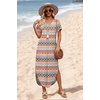 image:imageWIHOLL Womens Summer Short Sleeve Dresses Maxi Dress Vacation Beach Sundresses 2026 with PocketsFloral Boho Striped