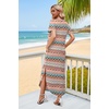 image:imageWIHOLL Womens Summer Short Sleeve Dresses Maxi Dress Vacation Beach Sundresses 2026 with PocketsFloral Boho Striped