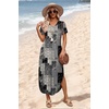 image:imageWIHOLL Womens Summer Short Sleeve Dresses Maxi Dress Vacation Beach Sundresses 2026 with PocketsFloral Coconut Tree