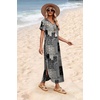 image:imageWIHOLL Womens Summer Short Sleeve Dresses Maxi Dress Vacation Beach Sundresses 2026 with PocketsFloral Coconut Tree