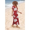 image:imageWIHOLL Womens Summer Short Sleeve Dresses Maxi Dress Vacation Beach Sundresses 2026 with PocketsFloral Lily