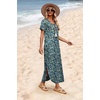 image:imageWIHOLL Womens Summer Short Sleeve Dresses Maxi Dress Vacation Beach Sundresses 2026 with PocketsFloral Viola
