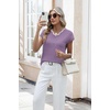 image:imageWIHOLL Womens Summer Tops Cap Sleeve Sweater V Neck Shirts Beach Vacation Clothes Business Casual Fashion Clothing1purple