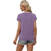 image:imageWIHOLL Womens Summer Tops Cap Sleeve Sweater V Neck Shirts Beach Vacation Clothes Business Casual Fashion Clothing1purple
