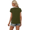 image:imageWIHOLL Womens Summer Tops Cap Sleeve Sweater V Neck Shirts Beach Vacation Clothes Business Casual Fashion ClothingArmy Green