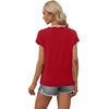 image:imageWIHOLL Womens Summer Tops Cap Sleeve Sweater V Neck Shirts Beach Vacation Clothes Business Casual Fashion ClothingRed