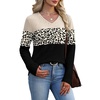 image:imageWIHOLL Womens Sweaters Trendy Tops Long Sleeve Shirts Fall Outfits FashionLeopard Apricot