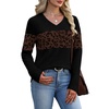 image:imageWIHOLL Womens Sweaters Trendy Tops Long Sleeve Shirts Fall Outfits FashionLeopard Brown