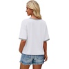 image:imageWIHOLL Womens T Shirts Loose Fit Short Half Sleeve Crew Neck Oversized Tshirts Color Block Summer Tops Fashion 2026All White