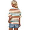 image:imageWIHOLL Womens T Shirts Loose Fit Short Half Sleeve Crew Neck Oversized Tshirts Color Block Summer Tops Fashion 2026Stripes Orange