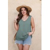 image:imageWIHOLL Womens Tank Tops Loose Casual Summer Tops Eyelet V Neck Basic Sleeveless Shirts Trendy 2026Beangreen