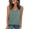 image:imageWIHOLL Womens Tank Tops Loose Casual Summer Tops Eyelet V Neck Basic Sleeveless Shirts Trendy 2026Beangreen