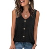 image:imageWIHOLL Womens Tank Tops Loose Casual Summer Tops Eyelet V Neck Basic Sleeveless Shirts Trendy 2026Black