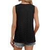 image:imageWIHOLL Womens Tank Tops Loose Casual Summer Tops Eyelet V Neck Basic Sleeveless Shirts Trendy 2026Black