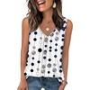 image:imageWIHOLL Womens Tank Tops Loose Casual Summer Tops Eyelet V Neck Basic Sleeveless Shirts Trendy 2026Black Circular Print