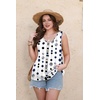 image:imageWIHOLL Womens Tank Tops Loose Casual Summer Tops Eyelet V Neck Basic Sleeveless Shirts Trendy 2026Black Circular Print