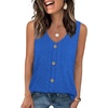 image:imageWIHOLL Womens Tank Tops Loose Casual Summer Tops Eyelet V Neck Basic Sleeveless Shirts Trendy 2026Blue