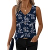 image:imageWIHOLL Womens Tank Tops Loose Casual Summer Tops Eyelet V Neck Basic Sleeveless Shirts Trendy 2026Blue Floral