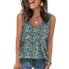 image:imageWIHOLL Womens Tank Tops Loose Casual Summer Tops Eyelet V Neck Basic Sleeveless Shirts Trendy 2026Blue Print