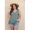 image:imageWIHOLL Womens Tank Tops Loose Casual Summer Tops Eyelet V Neck Basic Sleeveless Shirts Trendy 2026Blue Print