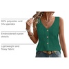 image:imageWIHOLL Womens Tank Tops Loose Casual Summer Tops Eyelet V Neck Basic Sleeveless Shirts Trendy 2026Dark Green