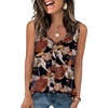 image:imageWIHOLL Womens Tank Tops Loose Casual Summer Tops Eyelet V Neck Basic Sleeveless Shirts Trendy 2026Khaki Flower