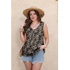 image:imageWIHOLL Womens Tank Tops Loose Casual Summer Tops Eyelet V Neck Basic Sleeveless Shirts Trendy 2026Leopard